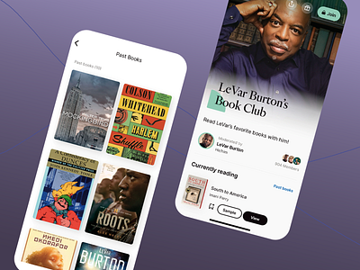 LeVar Burton's Book Club: App Design app app design book app book club book discovery design mobile app design mobile design mobile ui reading app reading community social media social reading ui ui design user experience user interface ux ux design uxui