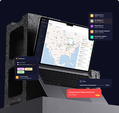 Logistics System app logistics system ui ux web