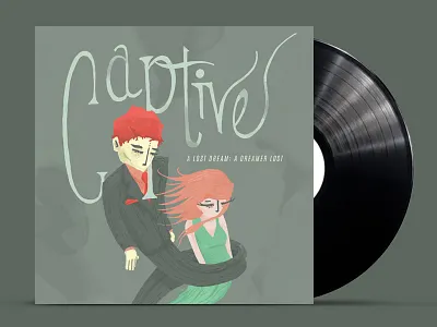 Captive Album Art album artwork hand type illustration