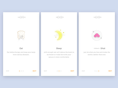 Fake Onboarding :) adobe android app design clean icons illustrations ios mobile app onboarding web design