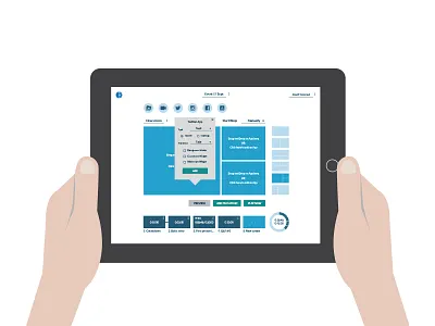 Mockup For Product Teaser app channels dashboard events mockup tablet ui