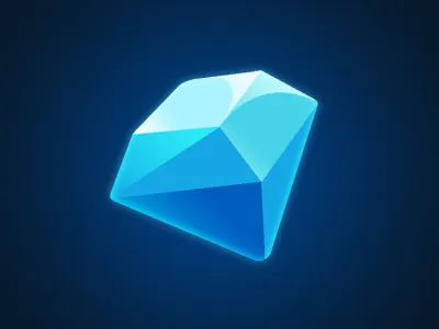 Ruby blue diamond game gui icon ruby ui