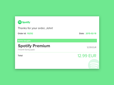 DailyUI 017 - Email receipt 017 dailyui email receipt ui ux