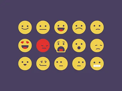 Emoji Faces 2.0 emoji faces reactions set
