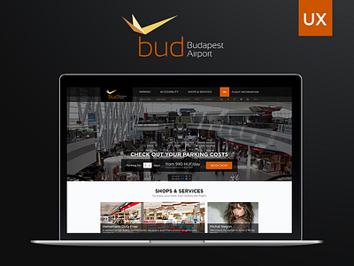 UX rethinking - Budapest Airport Website airport budapest concept design prototype rethinking ui usability user interface ux website wireframe