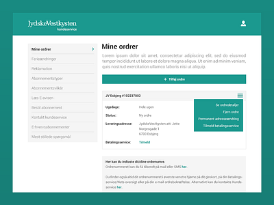 Managing subscriptions clean customer service design media subscriptions web website