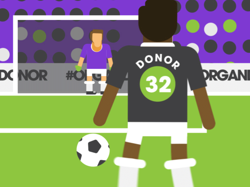 Sign for Life - Penalty donation football gif kick motion nhs organ penalty