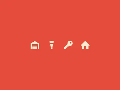 Smart Home Icons bulb connected home garage homekit hue icons key light open smart home smart products ui icons
