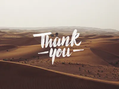 Thankyou custom digital hand script thanks