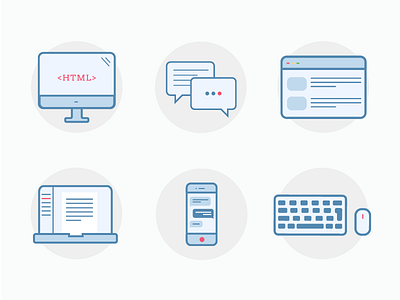 Icons for web page devices icon icons set illustration outline web