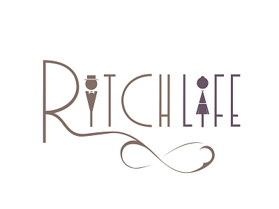 Ritch Life logo brand illustration life logo married folk rich startup vector