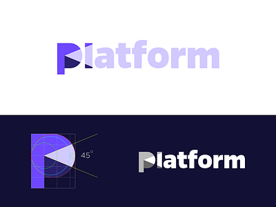 Platform Final 3d branding communicate community friendly identity logo monogram platform shape social word mark