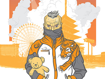 Señor Supreme 13 carls jr. detroit illustration japan mark sarmel supreme teddy bear tiger vector