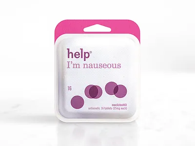 Help I'm nauseous color graphic design graphics help medicine minimalism packaging product design shapes