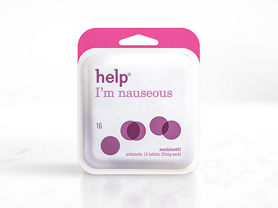 Help I'm nauseous color graphic design graphics help medicine minimalism packaging product design shapes