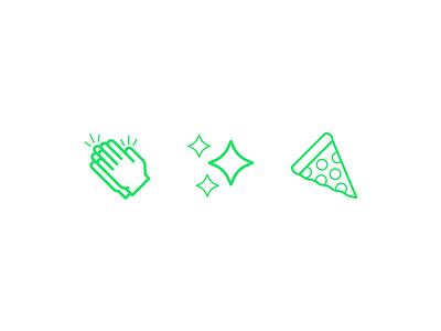 Friendly Emojis emoji friendly friendly design hour friendlydc hands icon illustration line art pizza sparkle