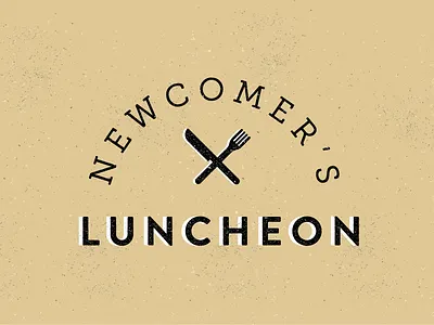 Newcomer's Lunch fork illustration knife texture type typography