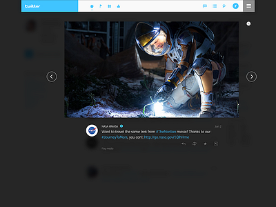 Twitter redesign | Image shadow box design desktop image minimal redesign shadow box twitter ui