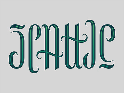 Seattle Ambigram ambigram seattle