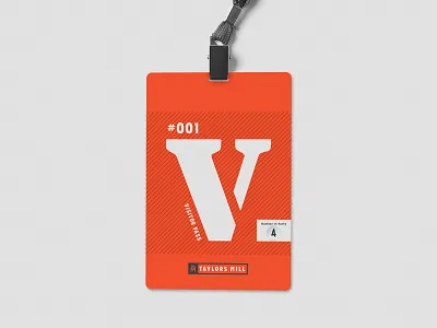 Visitor Pass badge orange pass visitor