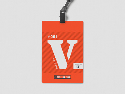 Visitor Pass badge orange pass visitor