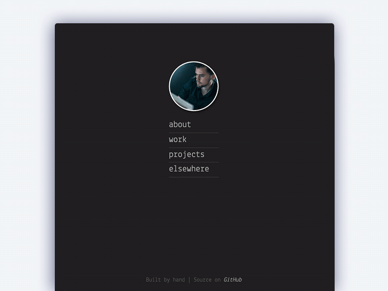Portfolio Site: blog css3 hover interaction live portfolio social ui ux website