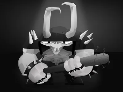 Bull Boy art bull bullboy character design concept low poly nailed bat thug thug life visualisation