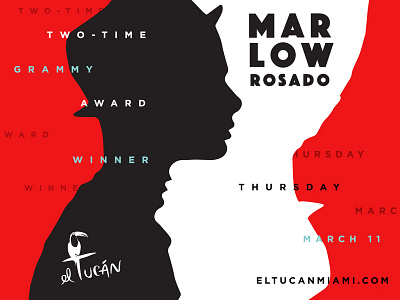 Eltucan March11 2016 V1 fedora flyer font illustration jazz profile reverse silhouette