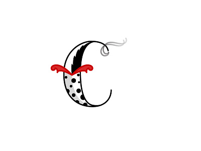 C is for Cruella cruella de vil dalmation disney disney alphabet ottawa type typography