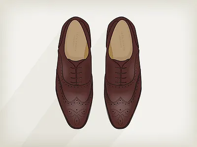 Jack Erwin - Adam Wingtip Oxford - Chestnut adam brogues brown chestnut erwin fashion illustration oxford shoes style wingtip