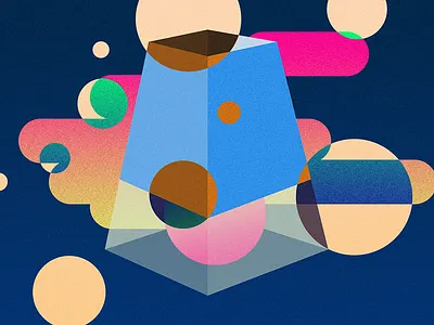 Lamp bubbles circles colors contrast flat geometric inversed lamp light minimal noise object