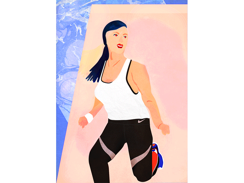 Choreography Anxiety animatedgif anxiety exercise illustration nike sweat