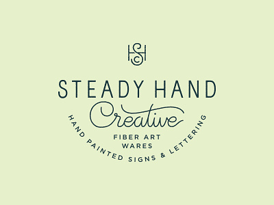 Steady Hand Alternate lettering logo monogram script type