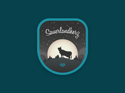 Sauerlandherz brand gift cow moon sauerland sticker