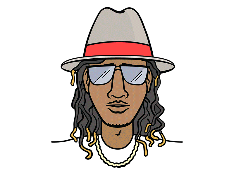 Future faces illustration caricatures dirty sprite future futurehive hip hop illustration illustrator rap vector vector art