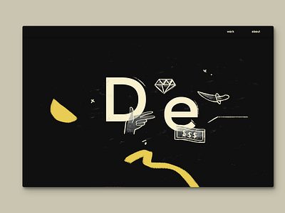 Portfolio denied version art dark direction illustration landing mood portfolio ui