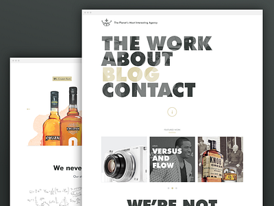 Agency Website agency big text carousel portfolio responsive