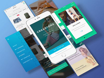 Creastore UI Kit card catalogue creator e commerce ecommerce free free psd freebie market product storefront ui lit