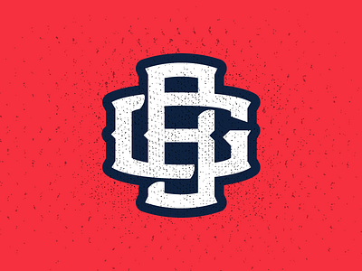 GB Monogram gb letters monogram navy red sports white