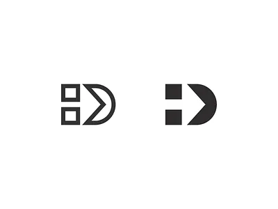 D➙irection arrow d direction icon letter logo monogram negative space symbol