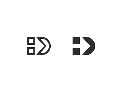 D➙irection arrow d direction icon letter logo monogram negative space symbol