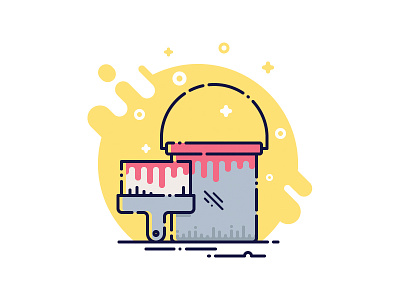 Paint & Brush brush color flat icon paint