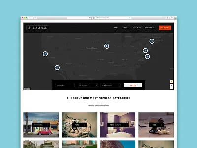 ClassyAds - Modern Ads Directory WordPress Theme ads advertising business classifieds companies database directory events faceted listings reservation reviews