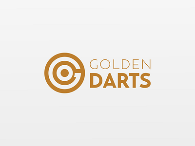 Golden Darts Logo agency app axilis darts game golden identity logo