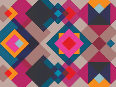 Kaleidoscope Quilt diamond geometric kaleidoscope magenta navy orange pattern quilt red square