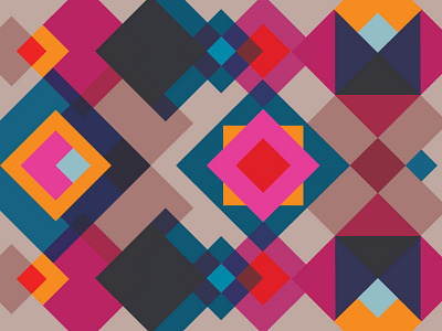 Kaleidoscope Quilt diamond geometric kaleidoscope magenta navy orange pattern quilt red square