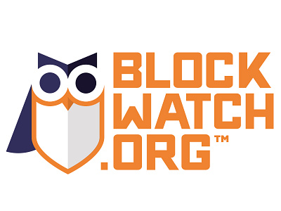 BlockWatch.org blockwatch branding logo neighborhoodwatch owl typography watcher