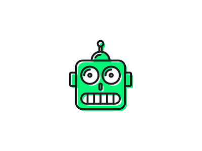 Robot 1 colour design icon iconography linework robot