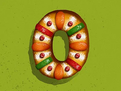 O type cake fruit graphic illustration mrcoofs s type