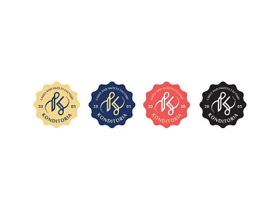 Konditoria cake k logo logo design minimal pastry patisserie sweets symbol